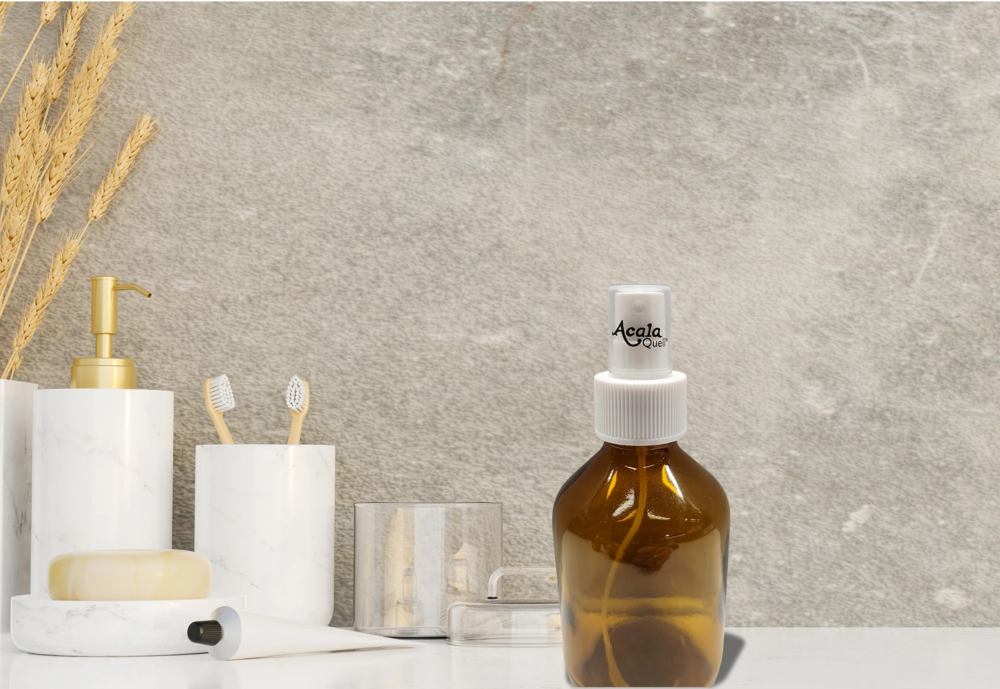 Sprühkopf Mefi - L mit 200ml Braunglasflasche Braune Sprühflasche mit weißem Sprühkopf