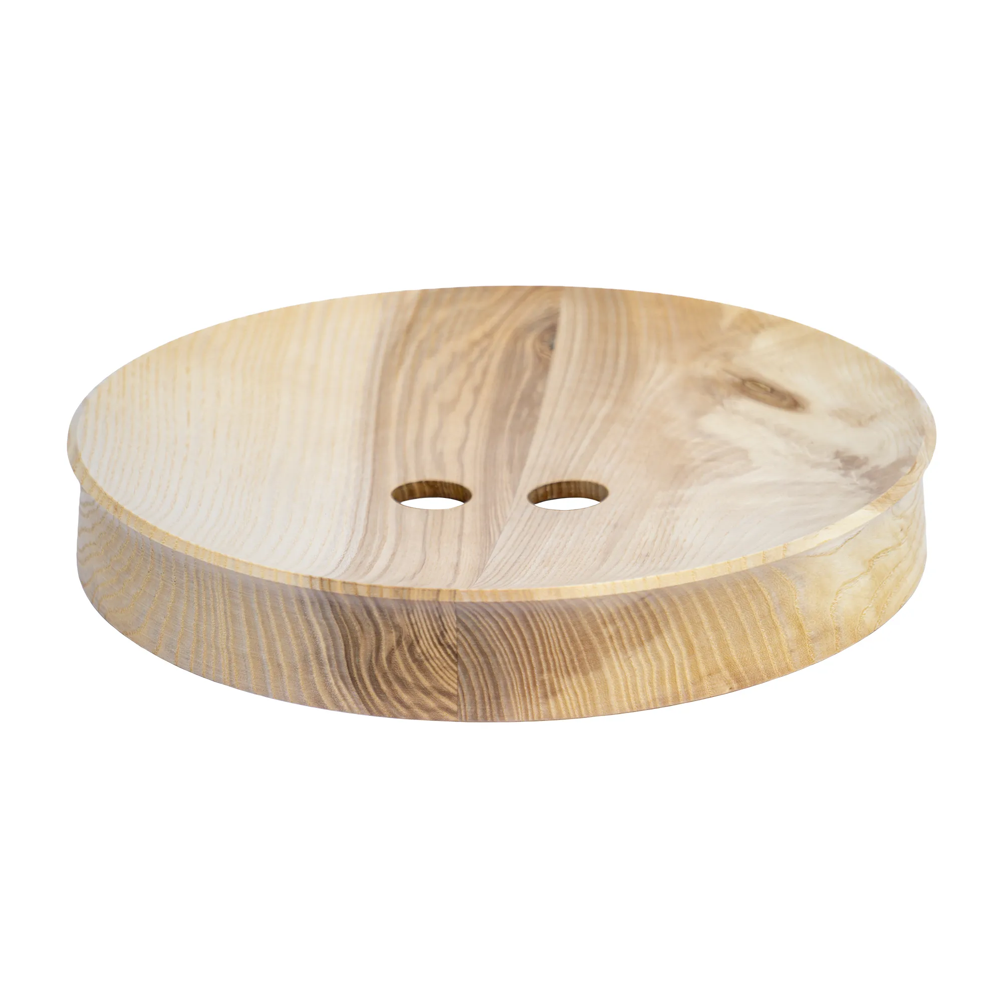 Deckel aus Esche Echtholz für die Acala Stand Wasserfilter vor weißem Hintergrund.