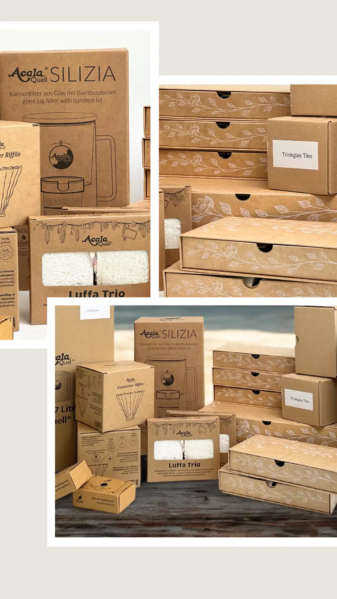 Nachhaltige Verpackung aus Glas mit wiederverwendbarem Deckel als Zweitnutzung im Haushalt