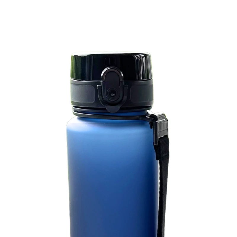 Blaue Tritanflasche Travelgo,Zoom auf Deckel