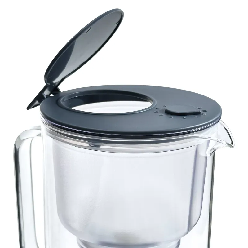 blauer Deckel mit Nachfllklappe- fr -Wasserfilterkanne-Mira