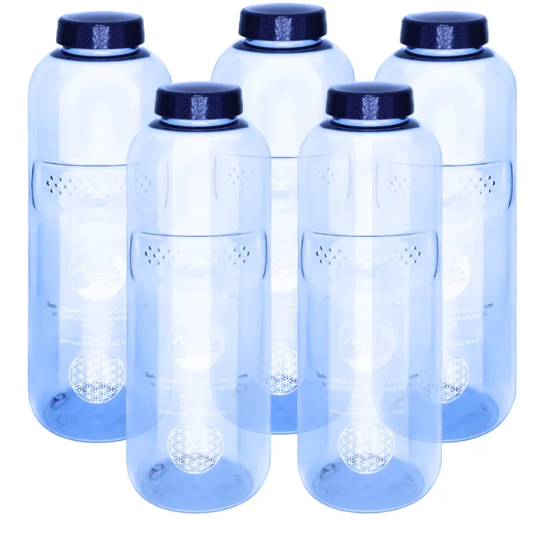 fünfer Set,1L Tritanflasche mit Acala Logodruck und Druck Blume des Lebens