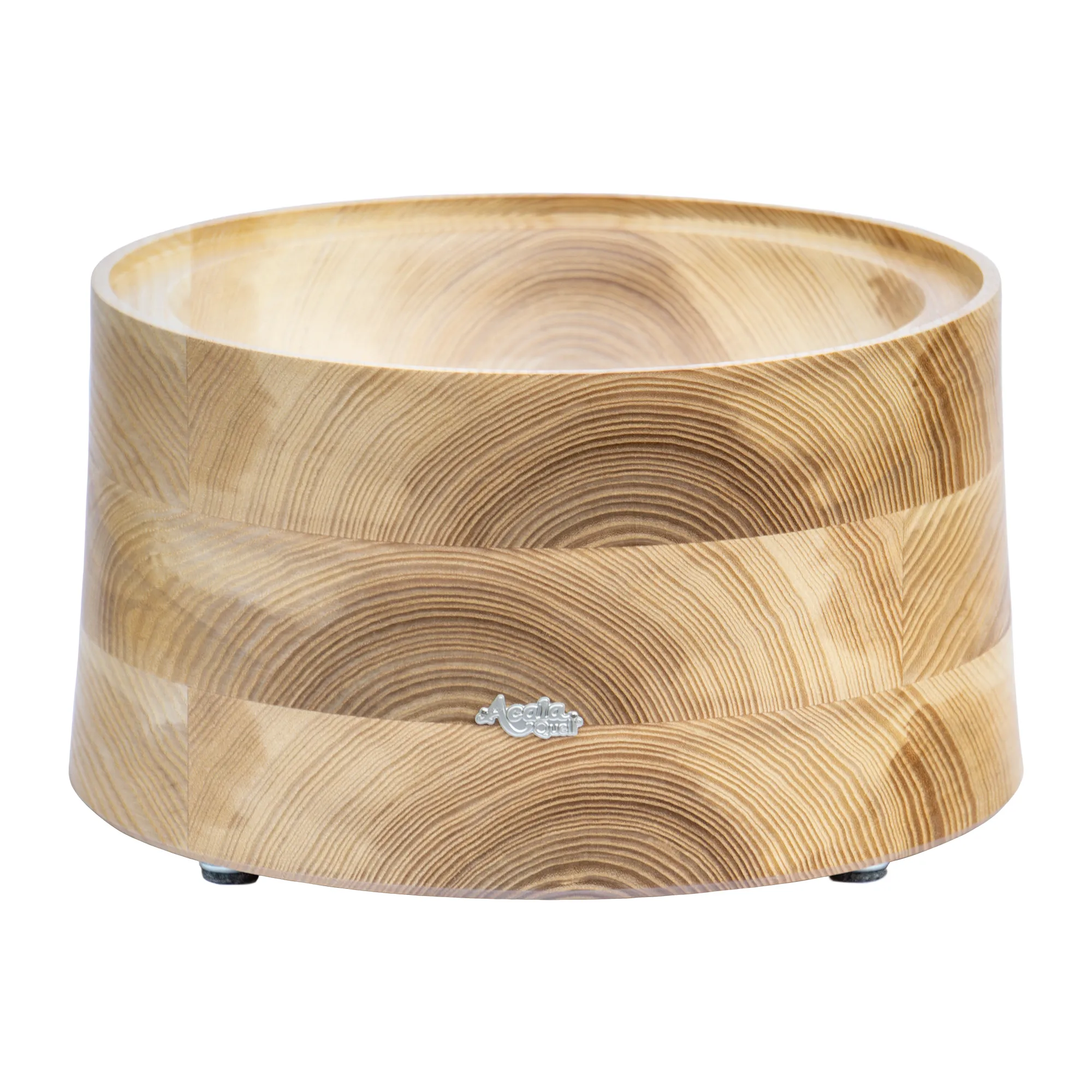 Sockel aus Esche Echtholz für die Acala Stand Wasserfilter vor weißem Hintergrund.