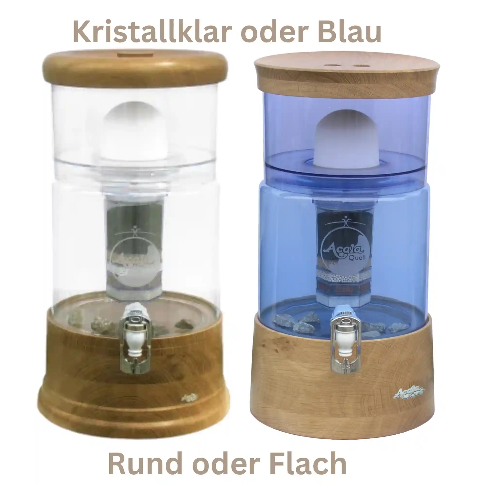 2 x Smart mit Echtholz eiche, 1 x Klares Glas und 1x blaues Glas