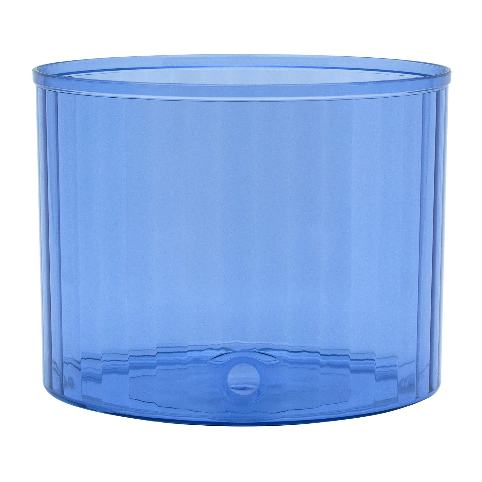 Reisetank aus Kunststoff für die Acala Stand Wasserfilter Smart, Luna, Advanced und Grande in blau vor weißem Hintergrund.