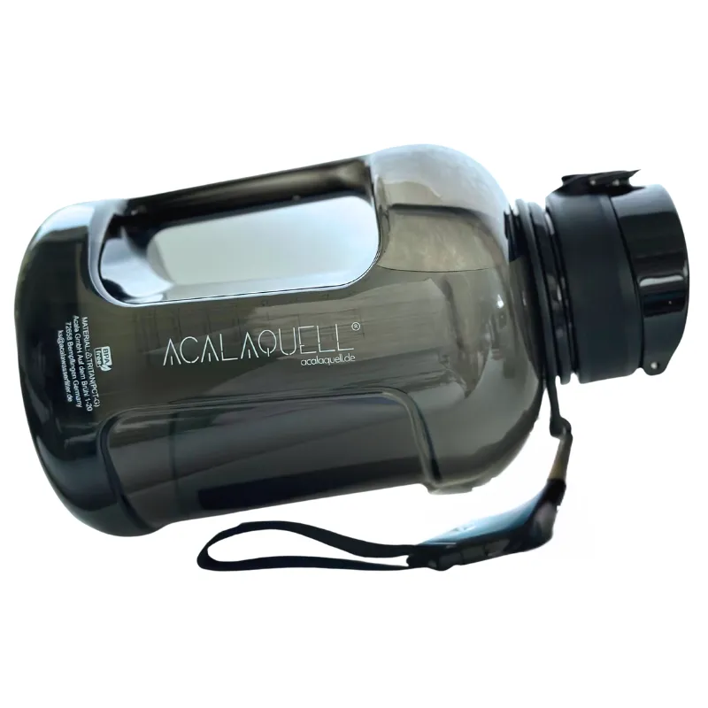 Schwarze Tritanflasche,1,7 Liter mit großem Griff