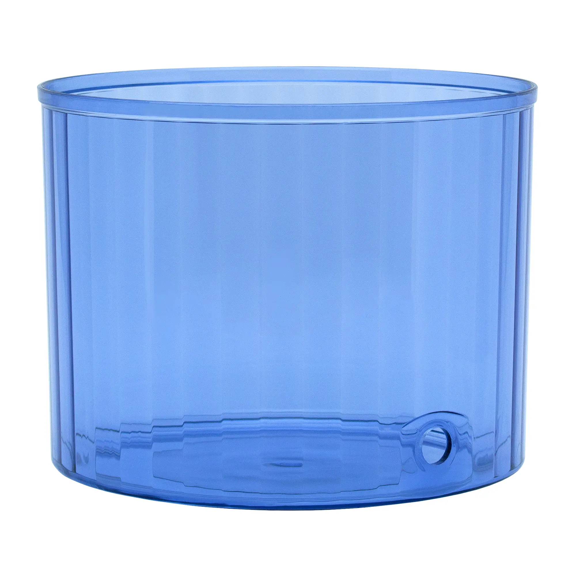 Reisetank aus Kunststoff für die Acala Stand Wasserfilter Smart, Luna, Advanced und Grande in blau vor weißem Hintergrund.