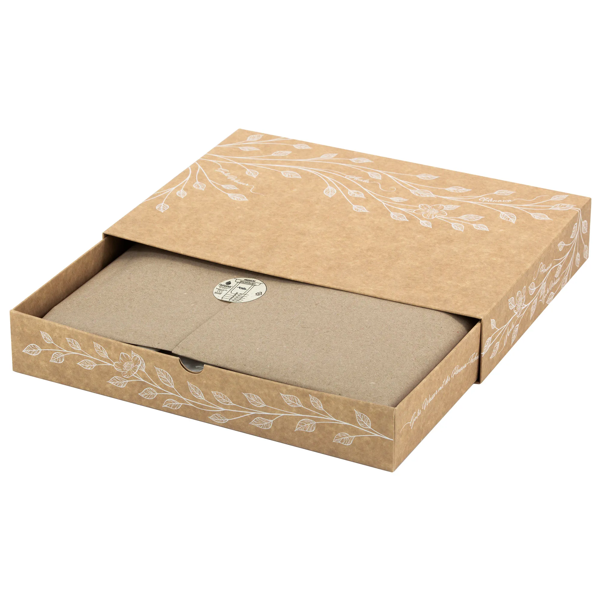 Verpackung für die ReNaWa Nachfüll-Komponenten der Filterkartusche aus Glas von Acala.