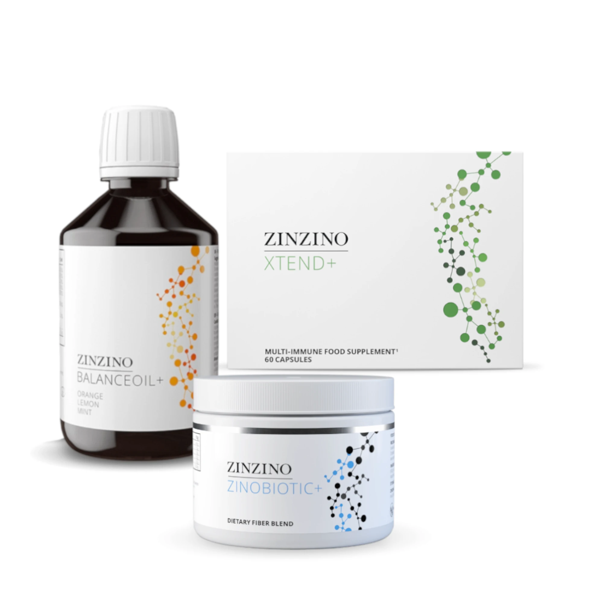 3 Produkte von Zinzino, das Öl,für Darmbakterien,Zinzio Xtent