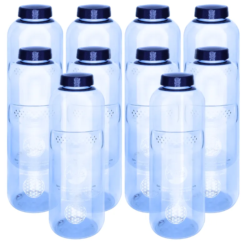 zehner Set,1L Tritanflasche mit Acala Logodruck und Druck Blume des Lebens