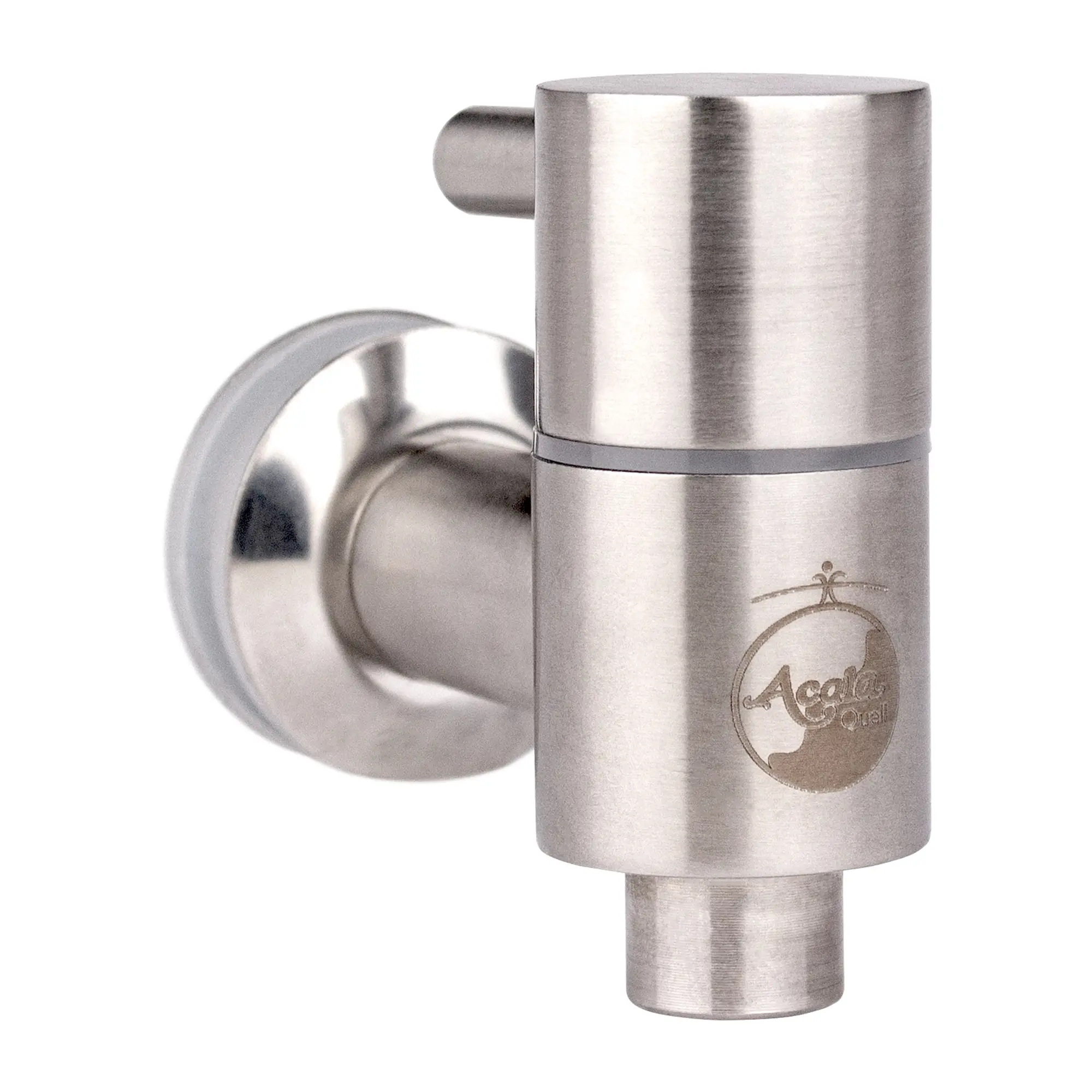 Edelstahlhahn Makino® für Acala Standfilter Edelstahl Wasserhahn, Modell Makino für Acala Stand Wasserfilter vor weißem Hintergrund.