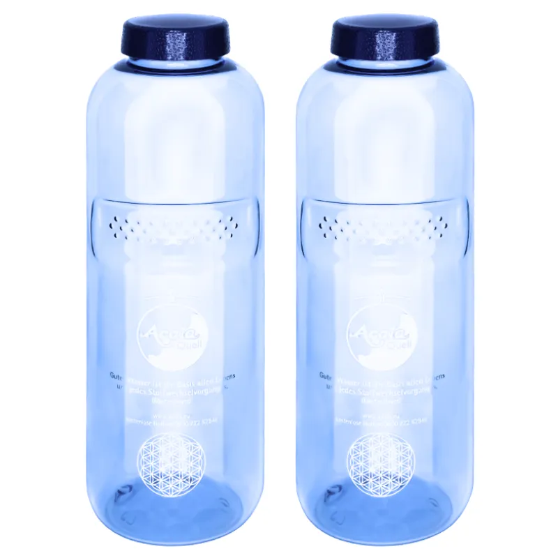 zweier Set,1L Tritanflasche mit Acala Logodruck und Druck Blume des Lebens