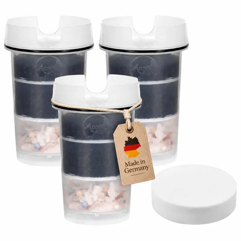 Kannenfilter Kartusche-Dreifill im 3er set mit Mikroschwamm und Made in Germany Etikett