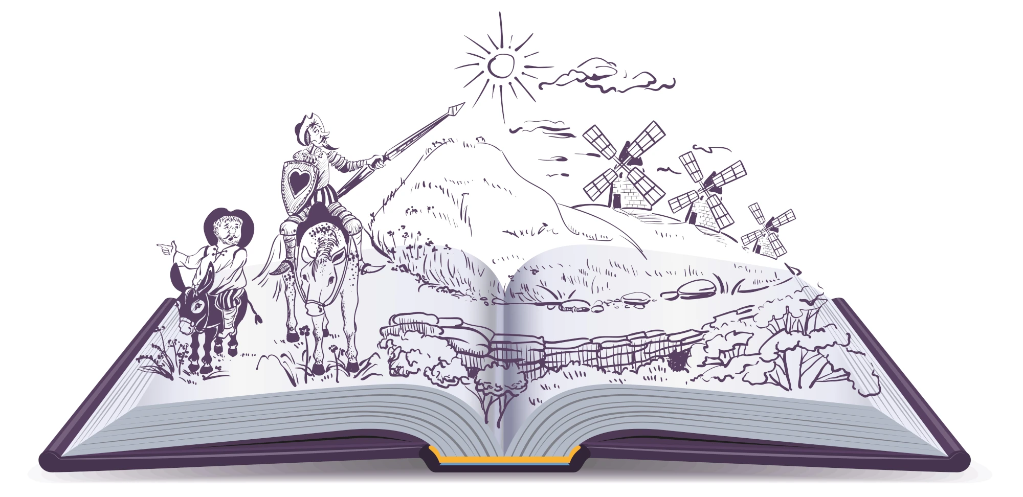 Comikzeichnung mit einer 3D Szene von Don Quijote, als Teil des Acalablogbeitrags: Keimfreiheit: eine Täuschung!