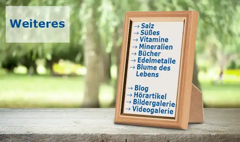 Text mit weiterführenden Kategorien in einem bilderrahmen