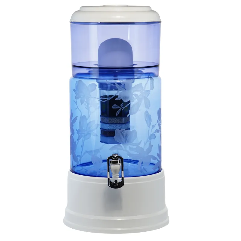 10 Liter Glas mit Handgravur Magnolie-links mit Grande