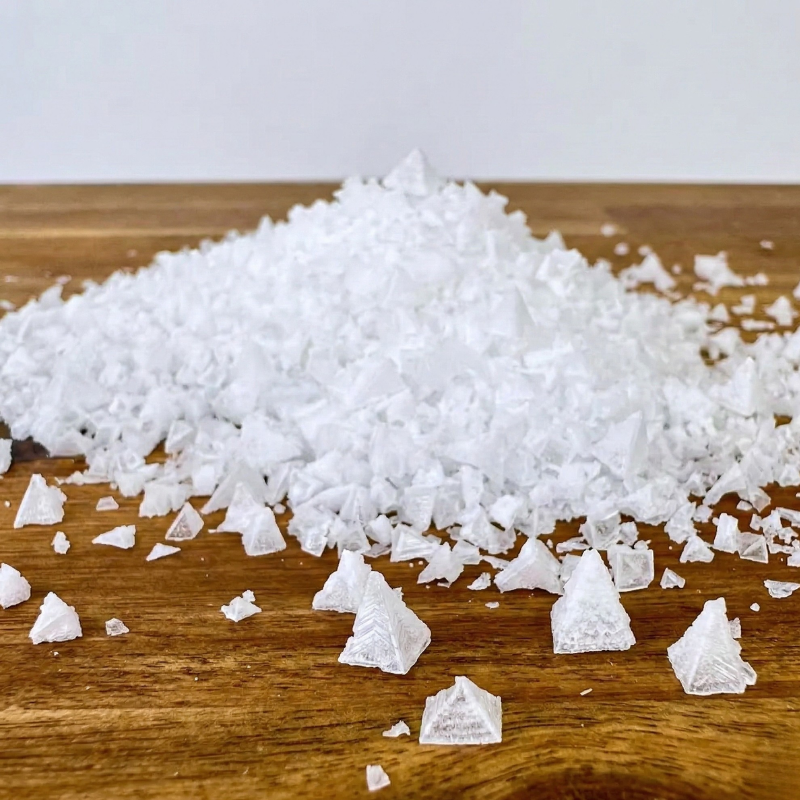 zoom auf die kleinen Pyramiden bei dem Salz