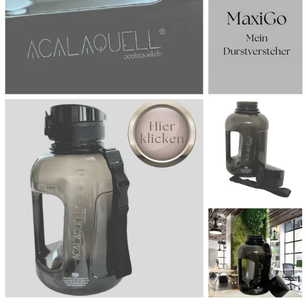 Schwarze Flasche aus Tritan mit 1,7 Liter Volumen