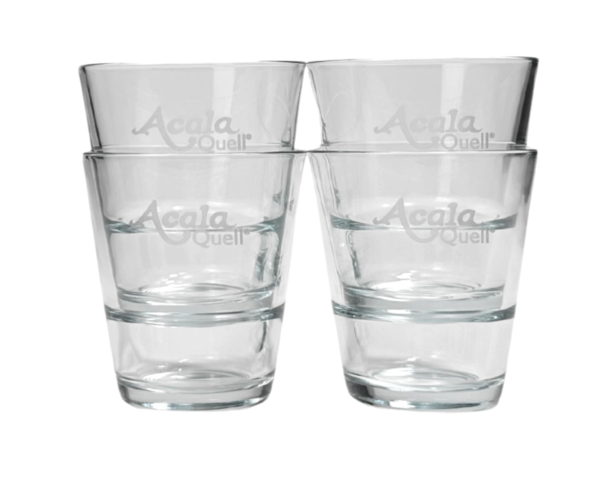 4er Set Acala Glas Tiko 300 ml Stapelbar 4x 300ml Trinkglas Tiko, die Gläser stehen ineinander