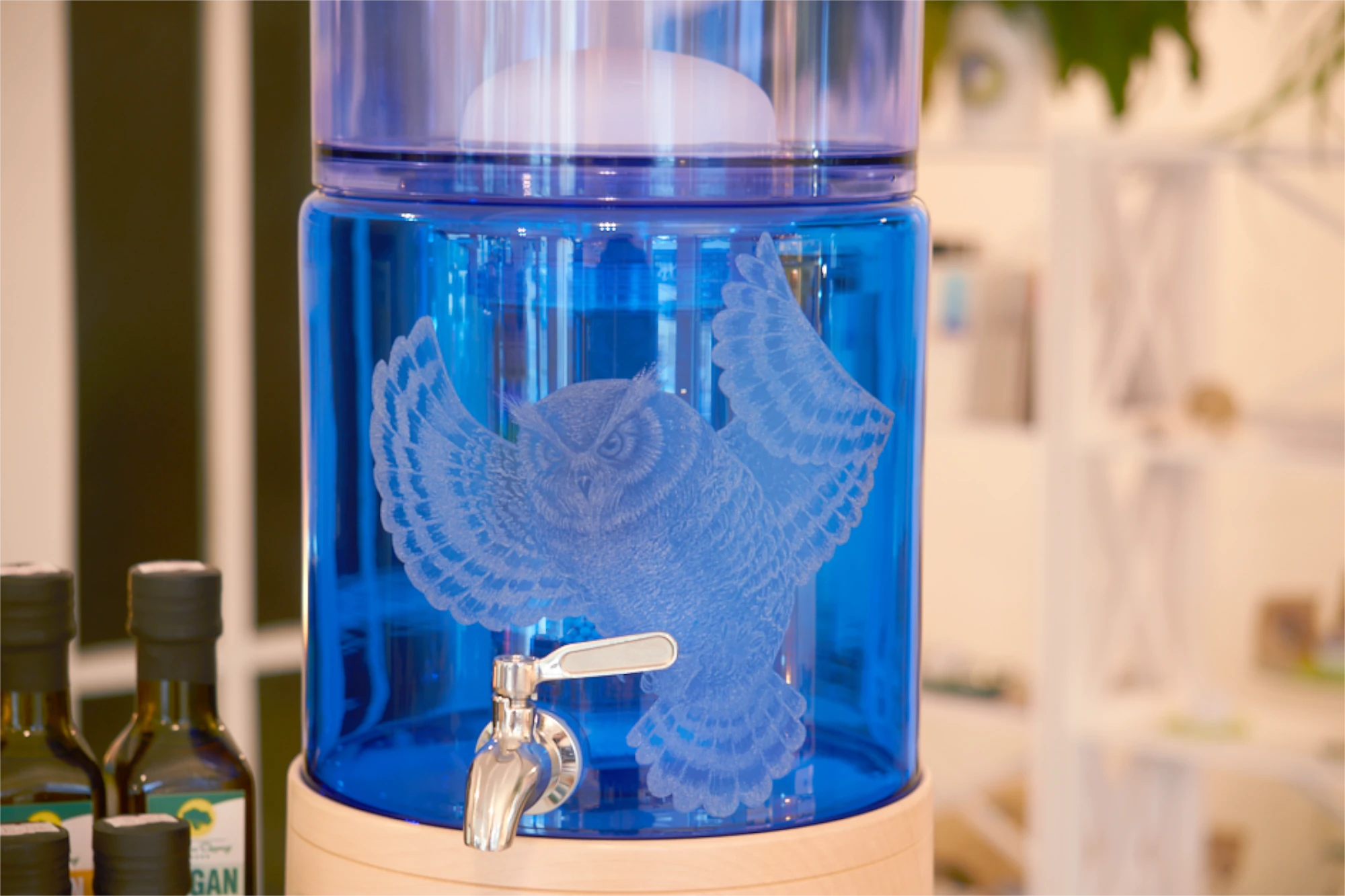 Acalaquell mini blau und Kunst auf Glas