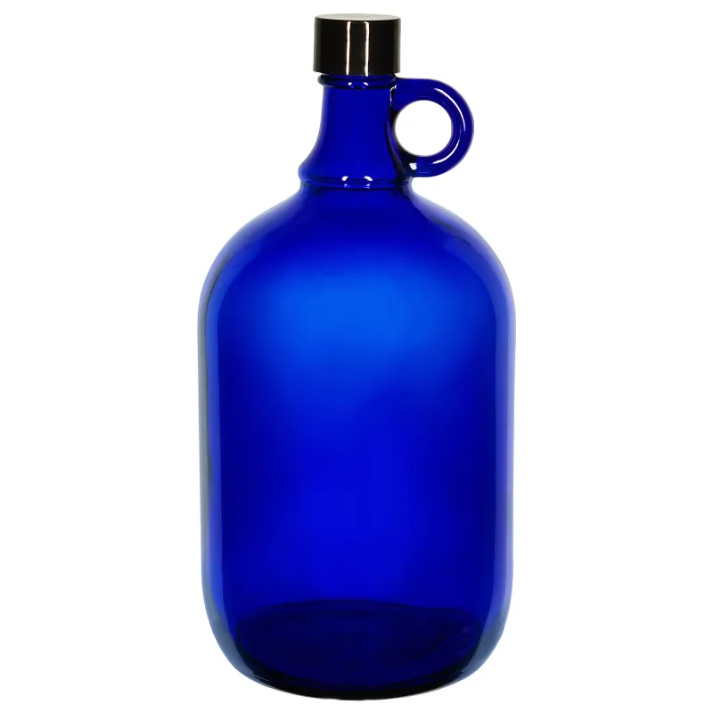 Blauglasflasche 2 Liter Mit Ringgriff