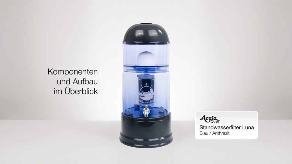 AcalaQuell® Luna Wasserfilter Blau/Anthrazit
